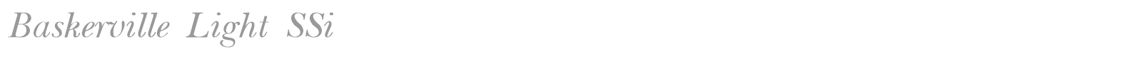Baskerville Light SSi font preview